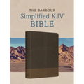 The Barbour Simplified KJV Bible--Deluxe Edition [Two-Tone Brown Stitched Cross] - Imitation Leather