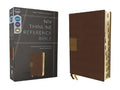 Niv, Thinline Reference Bible (Deep Study at a Portable Size), Leathersoft, Brown, Red Letter, Thumb Indexed, Comfort Print - Imitation Leather