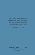 Peace That Exceeds: Monthly Prayer Prompts - Paperback