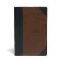 KJV Large Print Personal Size Reference Bible, Brown/Black Leathertouch Indexed - Imitation Leather