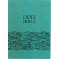 KJV Holy Bible, Wave Design, Large Print, Coastal Blue Ultrasoft: (Red Letter, Teal, 1611 Version) - Imitation Leather