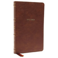 Nkjv, Thinline Bible, Leathersoft, Brown, Thumb Indexed, Red Letter Edition, Comfort Print: Holy Bible, New King James Version - Imitation Leather
