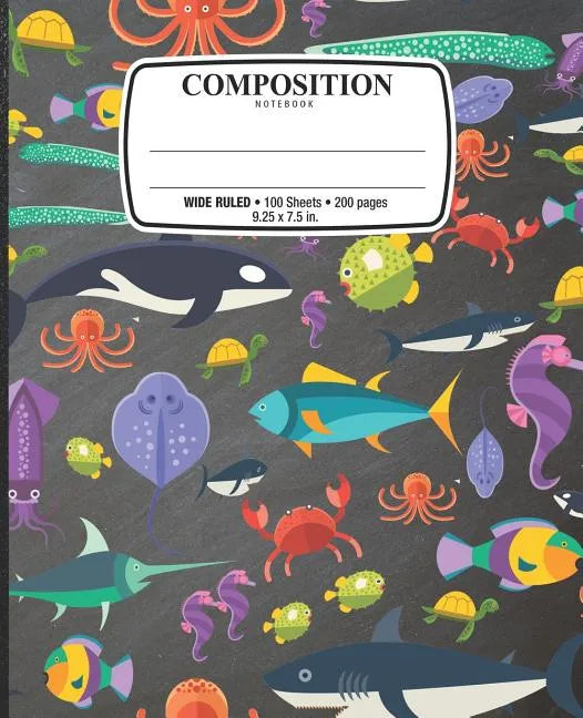 Composition Notebook: Notebook for School Office Home Student Teacher Use Wide Ruled - 100 Sheets - 200 Pages - 9 1/4 X 7 1/2 In. / 24.77 X 19.0cm - Paperback