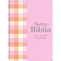 Biblia Rvr 1960 Compacta Símil Piel Cuadros Rosa Claro (Bible Rvr 1960 Compact Size Leatherlike Light Pink Checked Pattern (Spanish Edition) - Leather