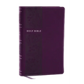 NKJV Personal Size Large Print Bible with 43,000 Cross References, Purple Leathersoft, Red Letter, Comfort Print - Imitation Leather