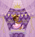 It's a Princess: Baby Shower Guest Book with African American Royal Black Girl Purple Theme, Wishes and Advice for Baby, Personalized with Guest Sign - Hardcover