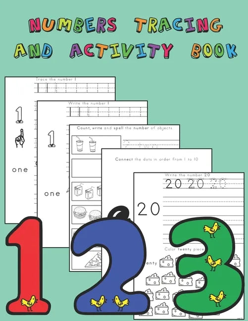Number Tracing and Activity Book: Counting, Tracing, Writing, Reading, Matching Activities for Preschool through Kindergarten - Paperback