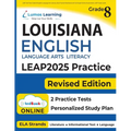 LEAP Test Prep: Grade 8 English Language Arts Literacy (ELA) Practice Workbook and Full-length Online Assessments: LEAP Study Guide - Paperback
