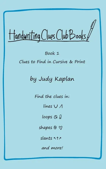 Handwriting Clues Club - Book 1: Clues to Find in Cursive & Print - Hardcover