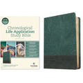 NLT Chronological Life Application Study Bible, Second Edition (Leatherlike, Palm Forest Teal) - Imitation Leather