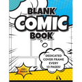 Blank Comic Book (Blue & Yellow): 8.5"x11" 100+ Pages of Blank Panels to Create Your Own Comic! Different Frames on Every Spread; Space for Covers Eve - Paperback