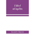 A table of anti-logarithms: containing to seven places of decimals, natural numbers answering to all logarithms from 00001 to 99999; and an improv - Paperback