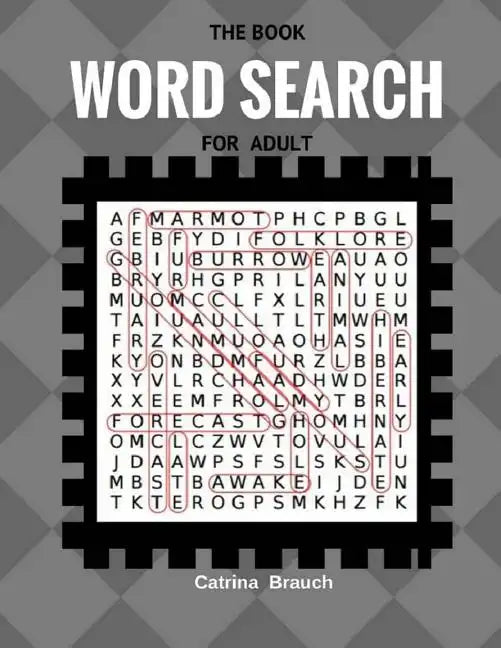 The Book Word Search For Adult: Word Search Large Print Paper 50 Puzzles Fun Game - Paperback