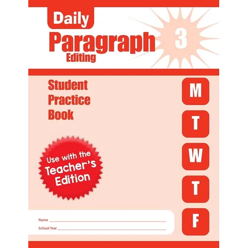 Daily Paragraph Editing, Grade 3 Student Edition Workbook (5-Pack) - Paperback