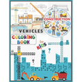 Construction Vehicles Coloring Book For Kids: A Fun Activity Book for Kids Filled With Big Trucks, Cranes, Tractors, Diggers and Dumpers (Ages 2-8) Bo - Paperback
