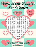 Word Hunt Puzzles For Women Large Print: Fun Easy Word Finds - Paperback