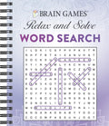 Brain Games - Relax and Solve: Word Search (Purple) - Spiral