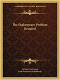 The Shakespeare Problem Restated - Paperback