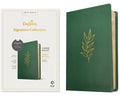 NLT Large Print Thinline Reference Bible, Filament-Enabled Edition (Leatherlike, Evergreen, Red Letter): Dayspring Signature Collection - Imitation Leather