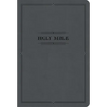 KJV Large Print Thinline Bible, Value Edition, Charcoal Leathertouch - Imitation Leather