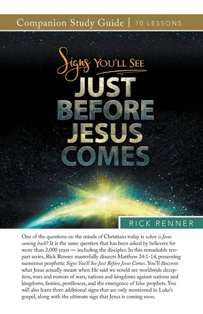 Signs You'll See Just Before Jesus Comes Study Guide - Paperback