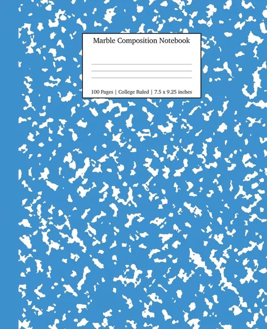 Marble Composition Notebook College Ruled: Blue Marble Notebooks, School Supplies, Notebooks for School - Paperback