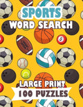 Sports Word Search Large Print 100 Puzzles: For adults and teens sports word search English Version - Paperback