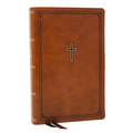 KJV Personal Size Large Print End-Of-Verse Reference Bible, Brown Leathersoft, Red Letter, Comfort Print (Thumb Indexed) - Imitation Leather