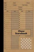 Chess Scorebook: 100 Games - Chess Workbook - Notation Scoresheets to Log Scores, Matches, Tournaments and Results - Score Pad - Paperback