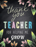 Teacher Appreciation Gifts - Thank You Teacher For Helping Me Grow: Special Teacher Gift For Thank You - End Of Year - Birthday - Appreciation - Retir - Paperback