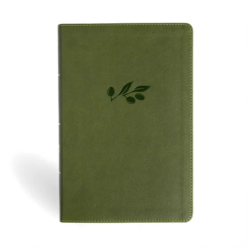 NASB Giant Print Reference Bible, Olive Leathertouch - Imitation Leather