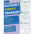 Decodable Phonics Passages Grade 1: Improve Reading and Comprehension Skills for Kids, Decodable Texts and Dyslexia Activities With Phonics and Sounds - Paperback