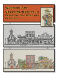 Western Art Coloring Book: Pen & Ink Old West Art (Vol II) - Paperback