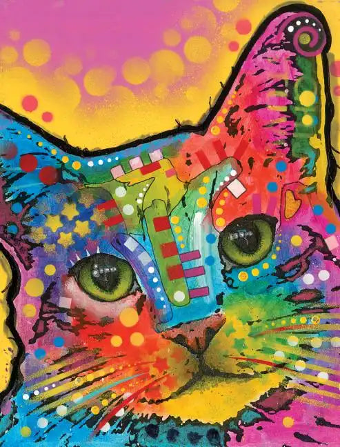 Dean Russo Tilted Head Cat Journal: Lined Journal - Hardcover