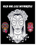 Dia De Los Muertos: Day of the Dead and Sugar Skull Coloring Book - Paperback