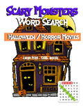 Scary Monsters Halloween/Horror Movie Word Search: The scariest large print word search puzzle book for adult and teens - Paperback