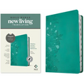 NLT Thinline Center-Column Reference Bible, Filament Enabled (Leatherlike, Peony Rich Teal, Indexed, Red Letter) - Imitation Leather