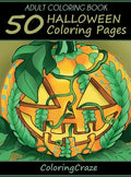 Adult Coloring Book: 50 Halloween Coloring Pages - Hardcover