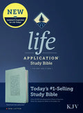 KJV Life Application Study Bible, Third Edition (Leatherlike, Floral Frame Teal, Red Letter) - Imitation Leather