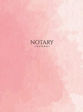 Notary Journal: Hardbound Public Record Book for Women, Logbook for Notarial Acts, 390 Entries, 8.5" x 11", Pink Blush Cover - Hardcover