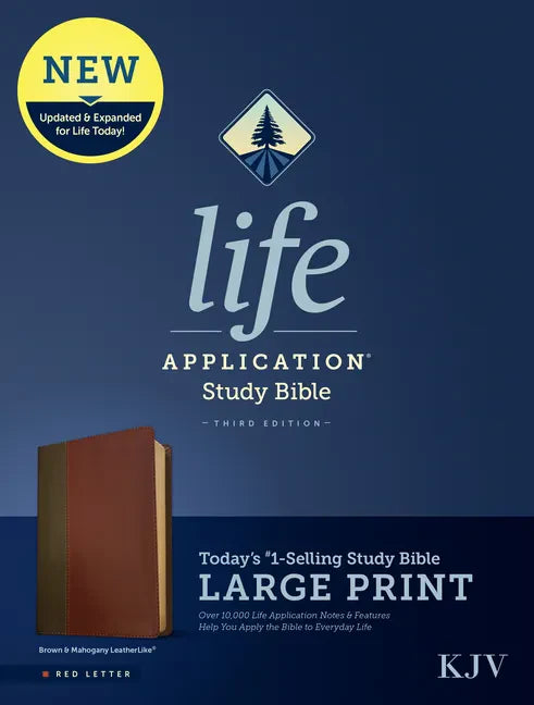 KJV Life Application Study Bible, Third Edition, Large Print (Leatherlike, Brown/Mahogany, Red Letter) - Imitation Leather