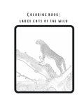 Coloring book: Large cats of the wild: Real pictures of wild animals transferred into magnificent coloring pages. from newbie to intermediate. - Paperback