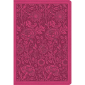 ESV Large Print Compact Bible, Red Letter (Trutone, Berry, Floral Design) - Imitation Leather