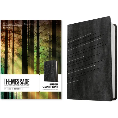 The Message Super Giant Print (Leather-Look, Charcoal/Silver) - Imitation Leather