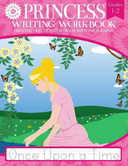 Princess Writing Workbook Printing Practice Storybook with Paragraphs - Paperback