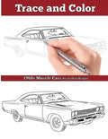 Trace and Color: 1960s Muscle Cars: Adult Activity Book - Paperback