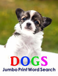 Dogs Jumbo Print Word Search - Paperback