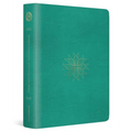 ESV Single Column Journaling Bible (Trutone, Teal, Resplendent Cross Design) - Imitation Leather