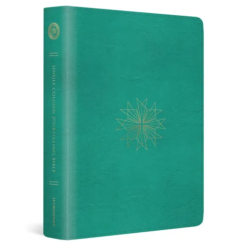 ESV Single Column Journaling Bible (Trutone, Teal, Resplendent Cross Design) - Imitation Leather