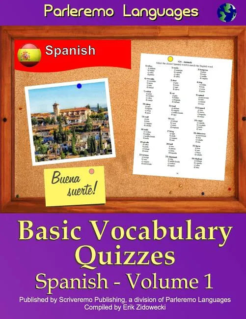 Parleremo Languages Basic Vocabulary Quizzes Spanish - Volume 1 - Paperback